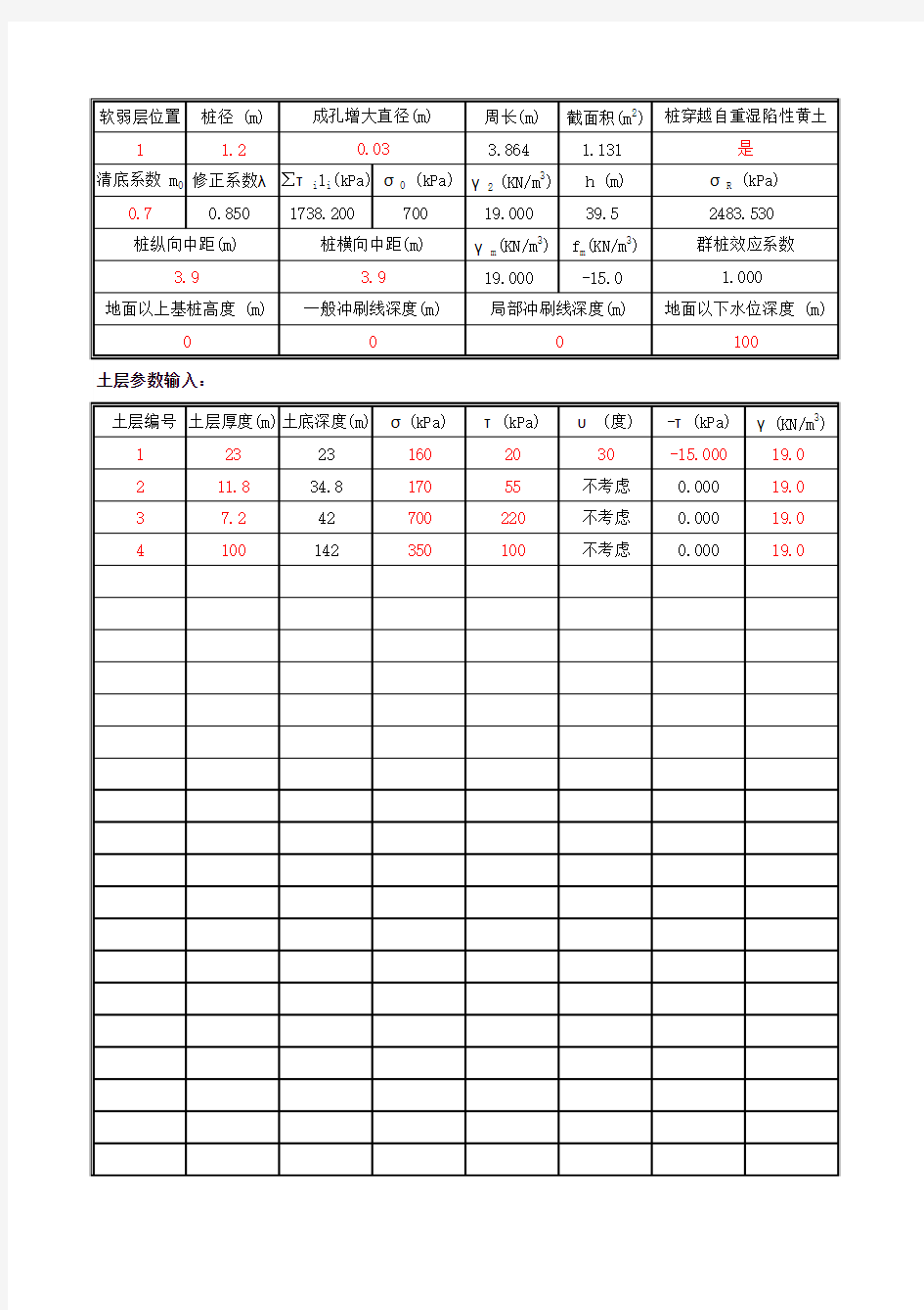 桩长计算(有负摩阻力)