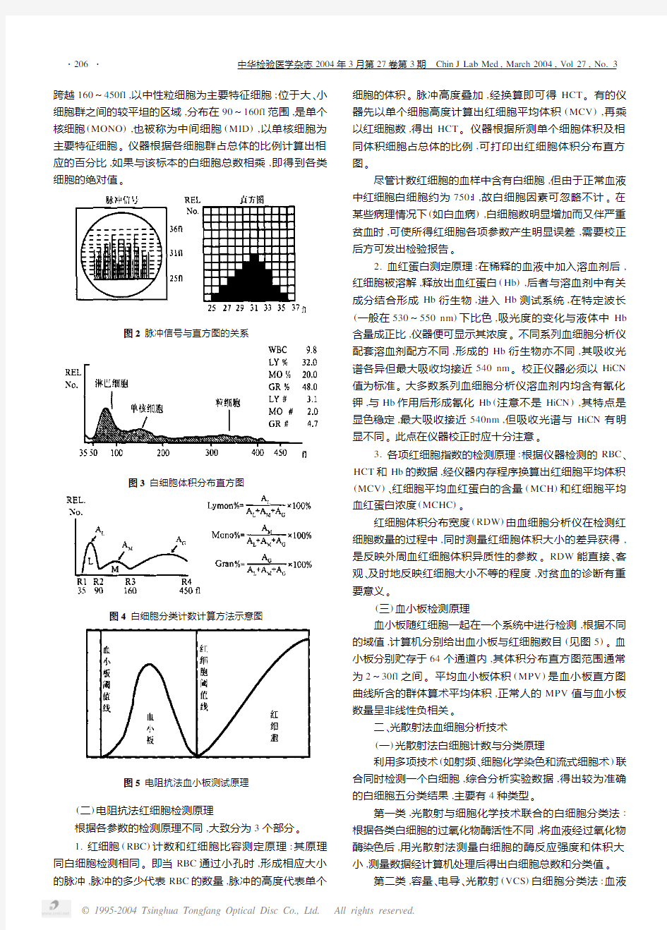 血细胞分析仪检测原理