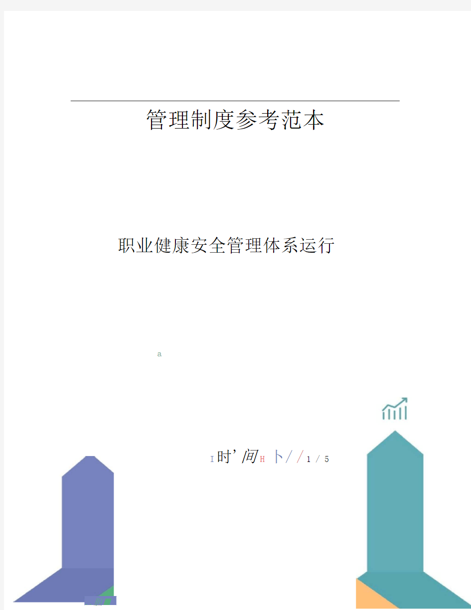 职业健康安全管理体系运行