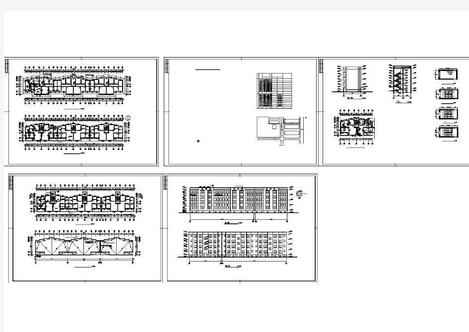 某多层住宅楼建筑CAD设计图全套