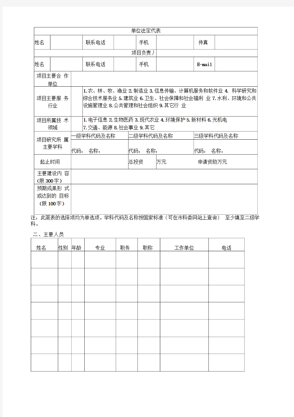 重庆市市级重点实验室建设项目立项申请书