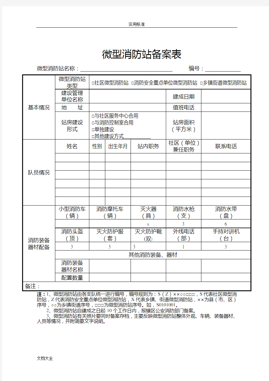 微型消防站各项规章制度