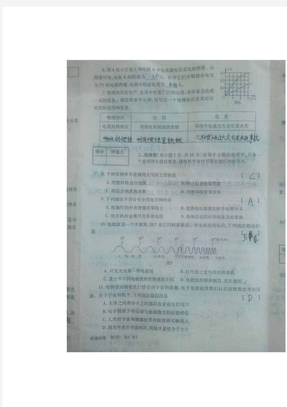2014年河南省中考物理真题图片版