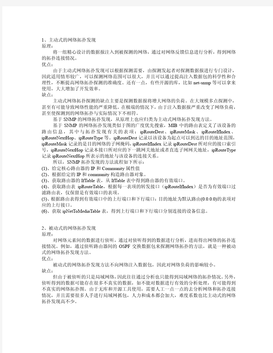 网络拓扑发现方法