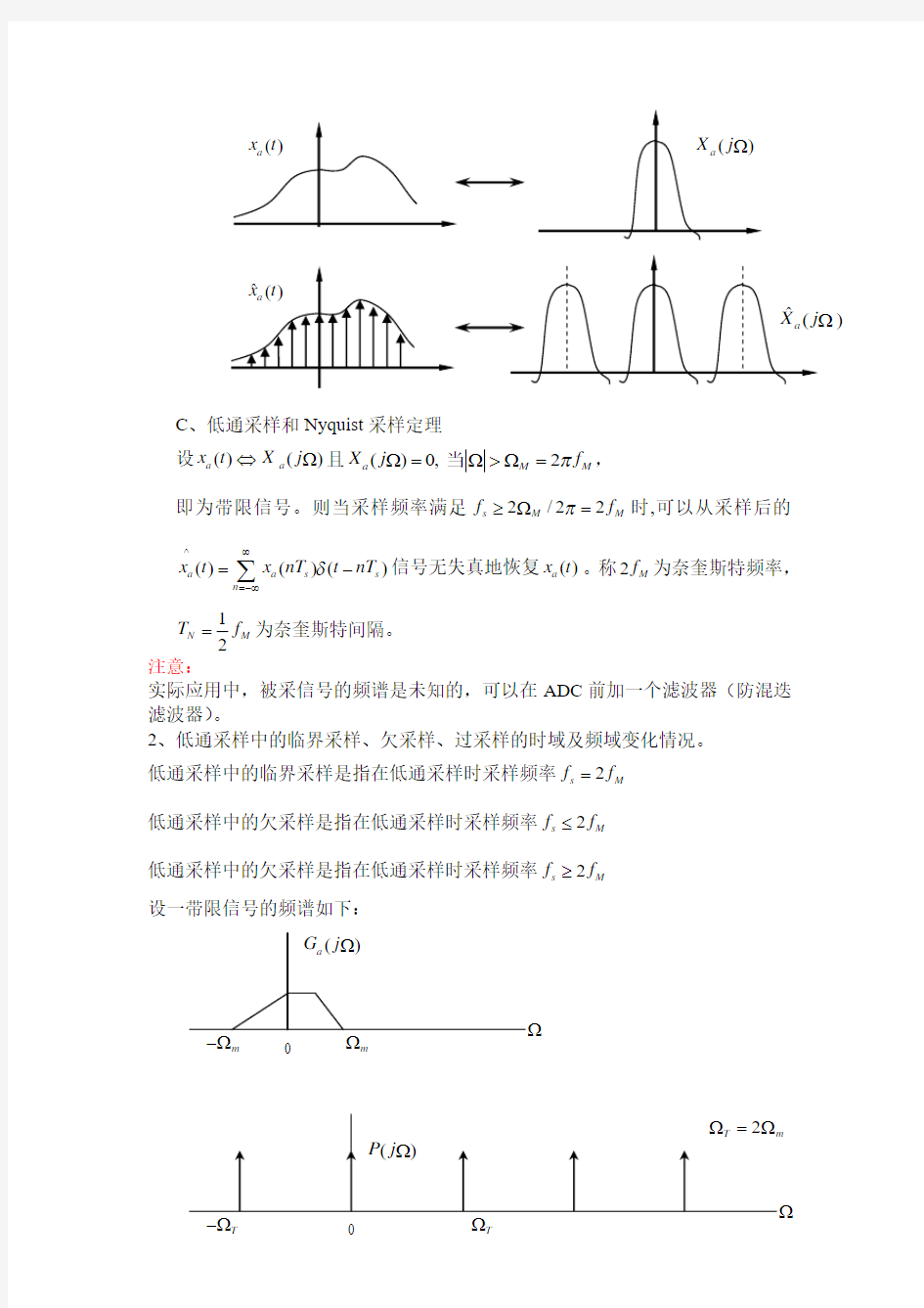 数字信号处理实验-采样的时频域分析