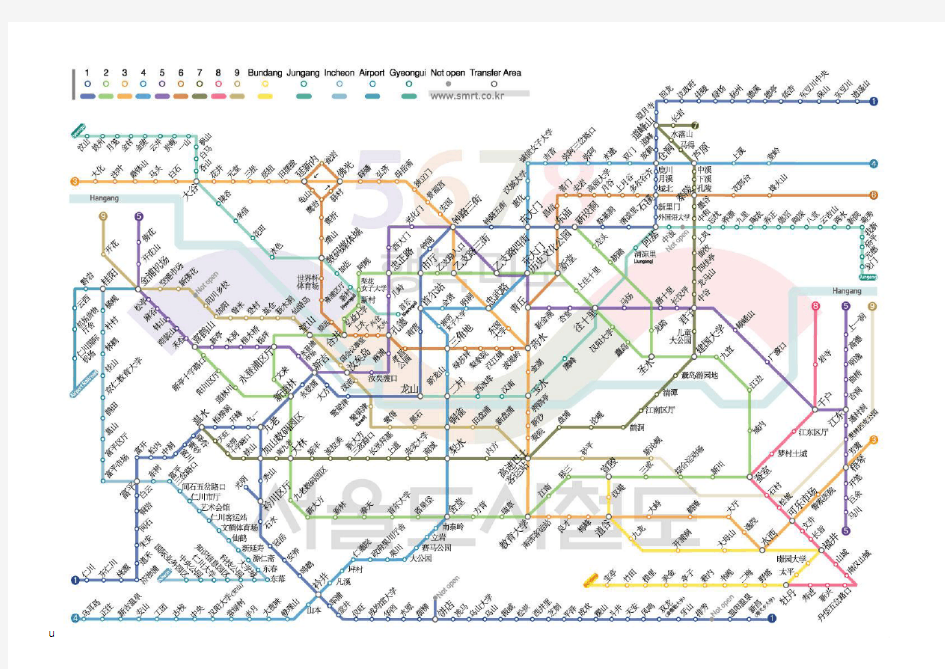 韩国首尔地铁图中文英文韩文版大集合-超大超清晰-韩国旅游必备 2