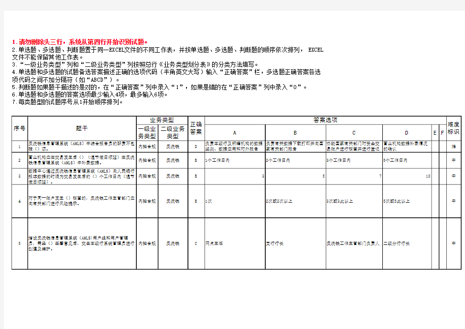 银行内控合规试题