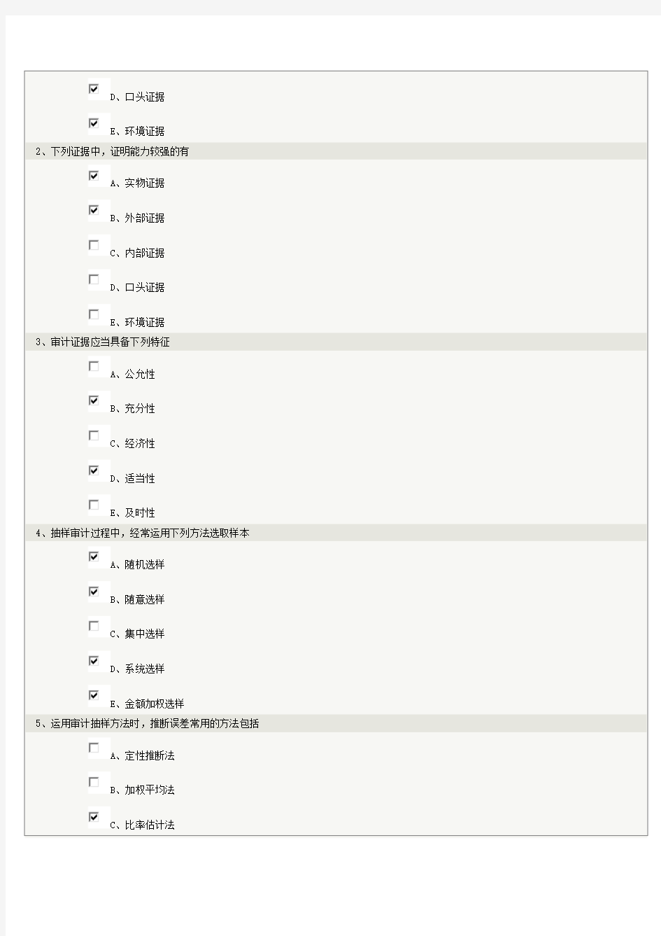 郑大远程教育《审计学》1—16章在线测试答案全对