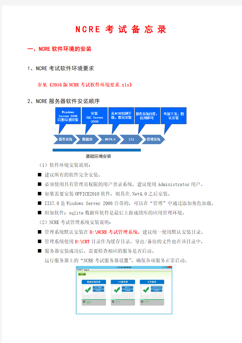 NCRE考试操作流程