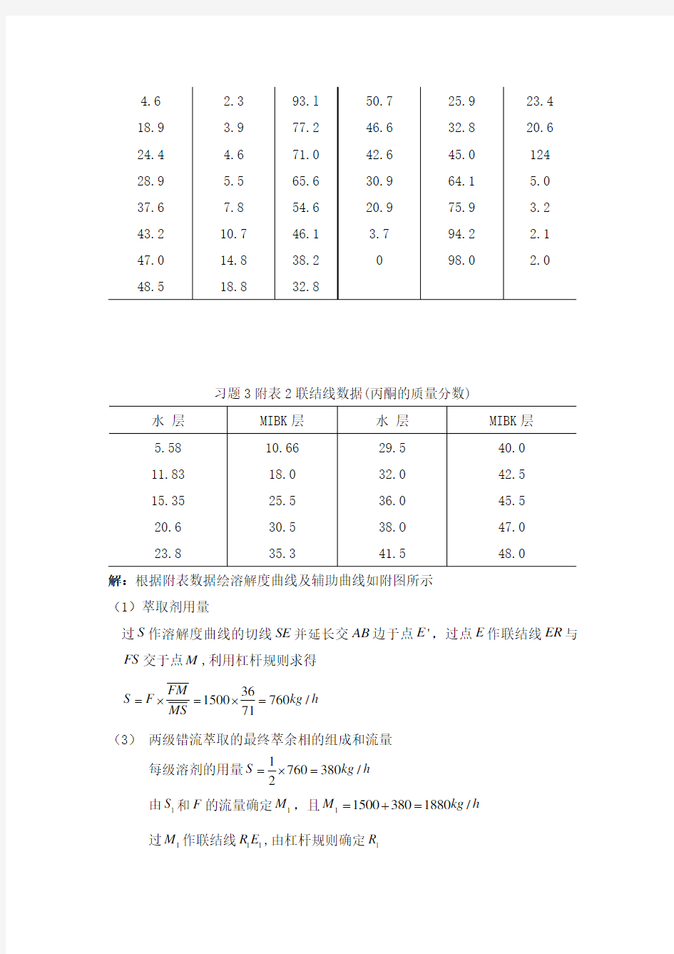 第四章、萃取的习题解答Word版