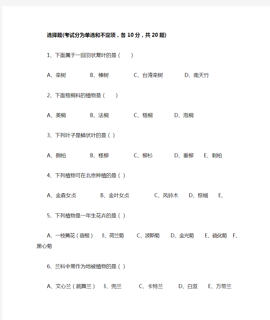 植物学复习资料2