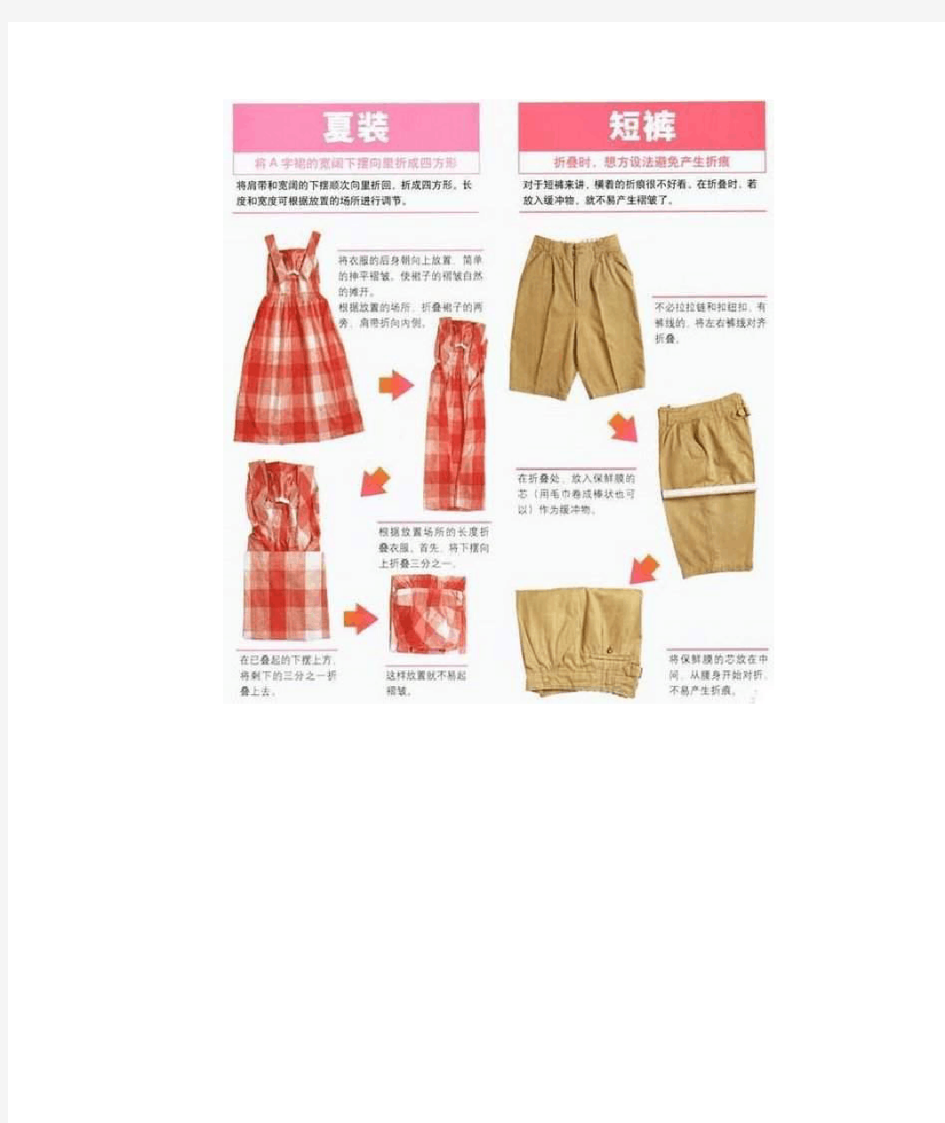 各类衣服的不同叠法大全