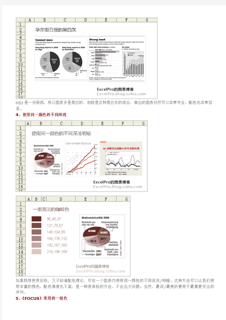 excel图表之配色之道