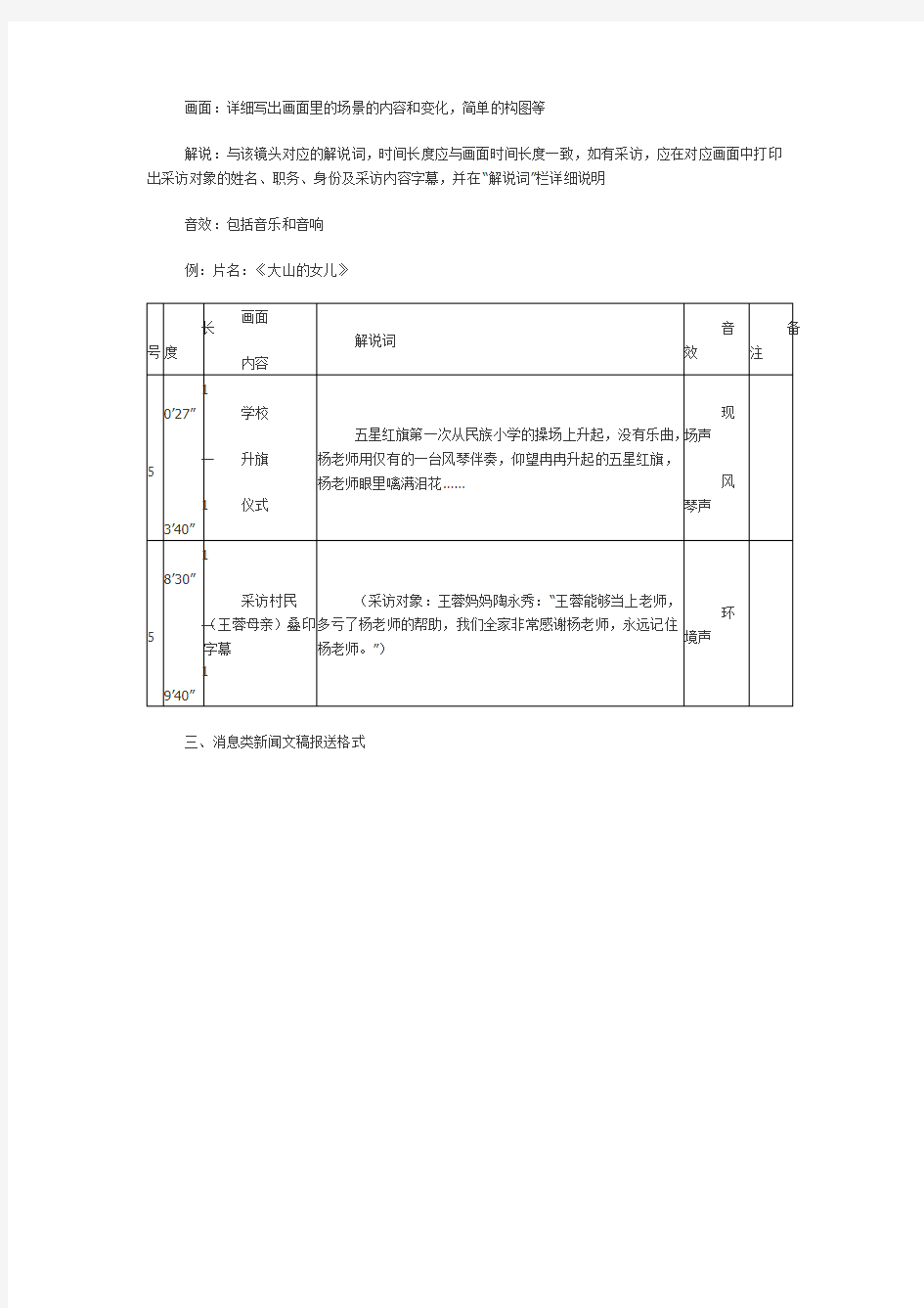 电影脚本格式