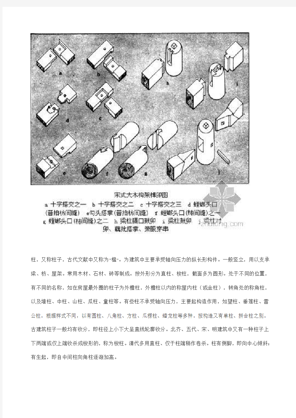 中国木结构古建筑的部分构件名称介绍