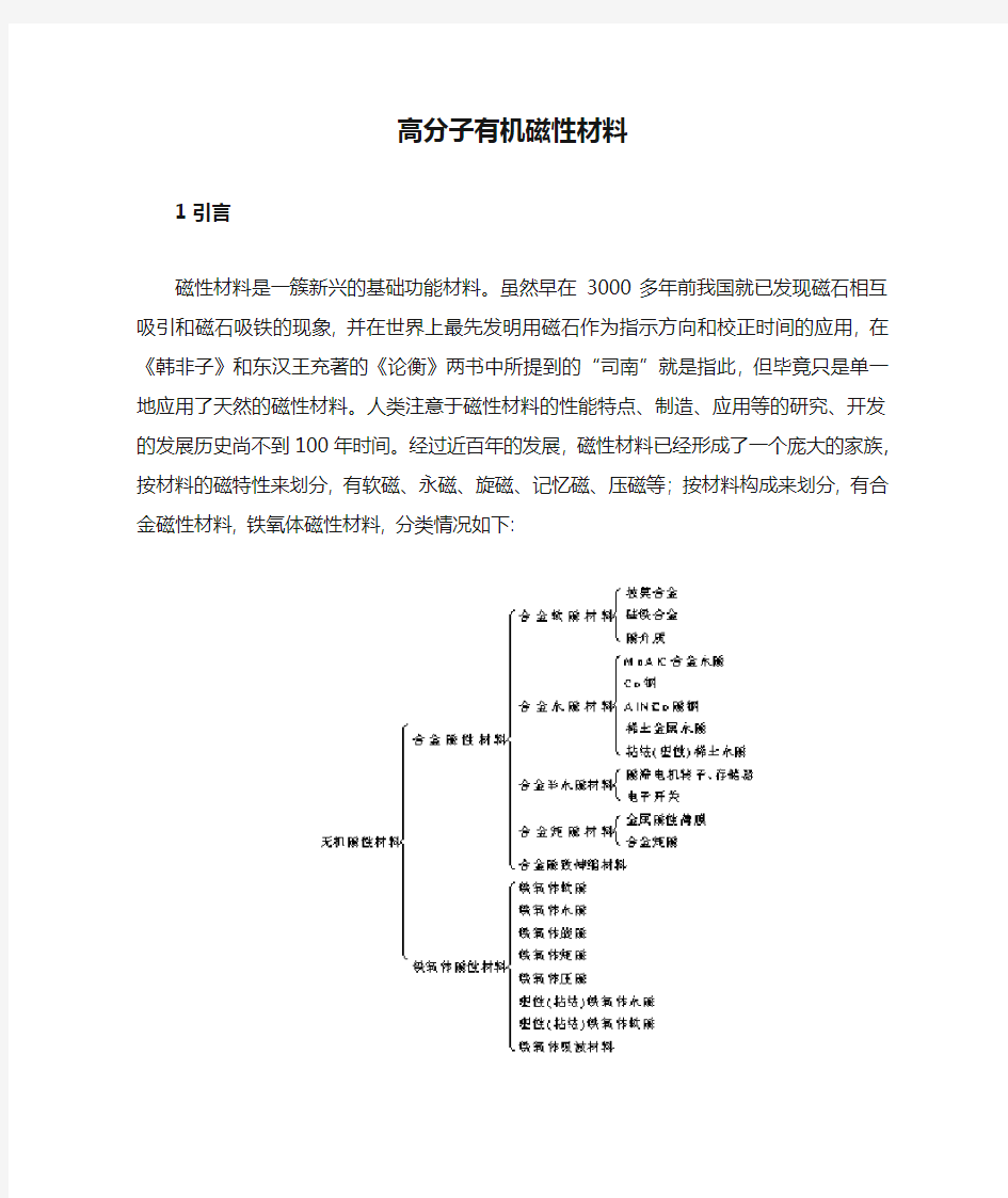 高分子有机磁性材料