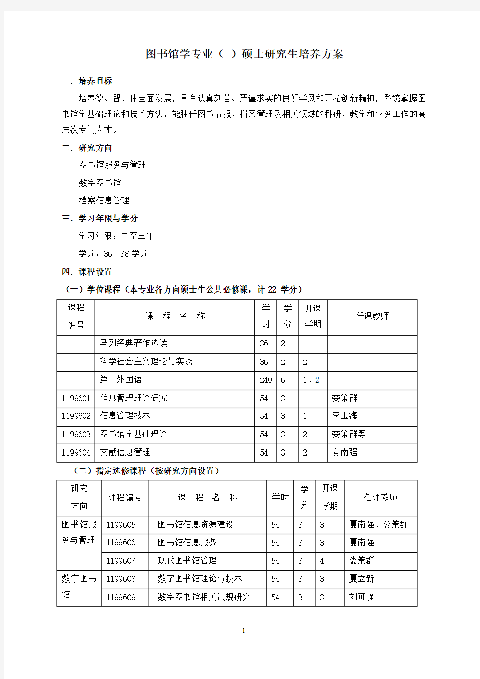 图书馆学专业(