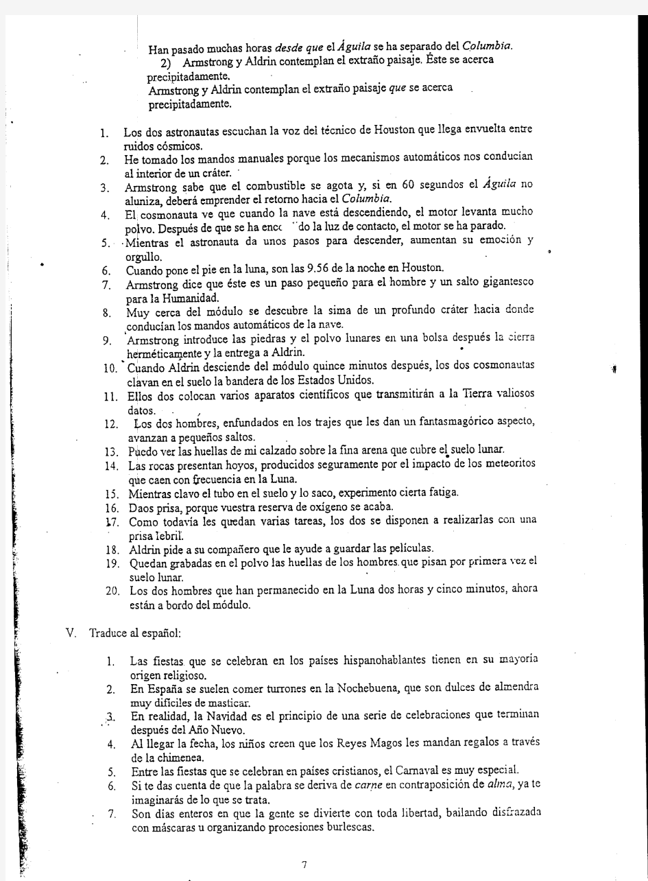 现代西班牙语第四册答案Leccion 2