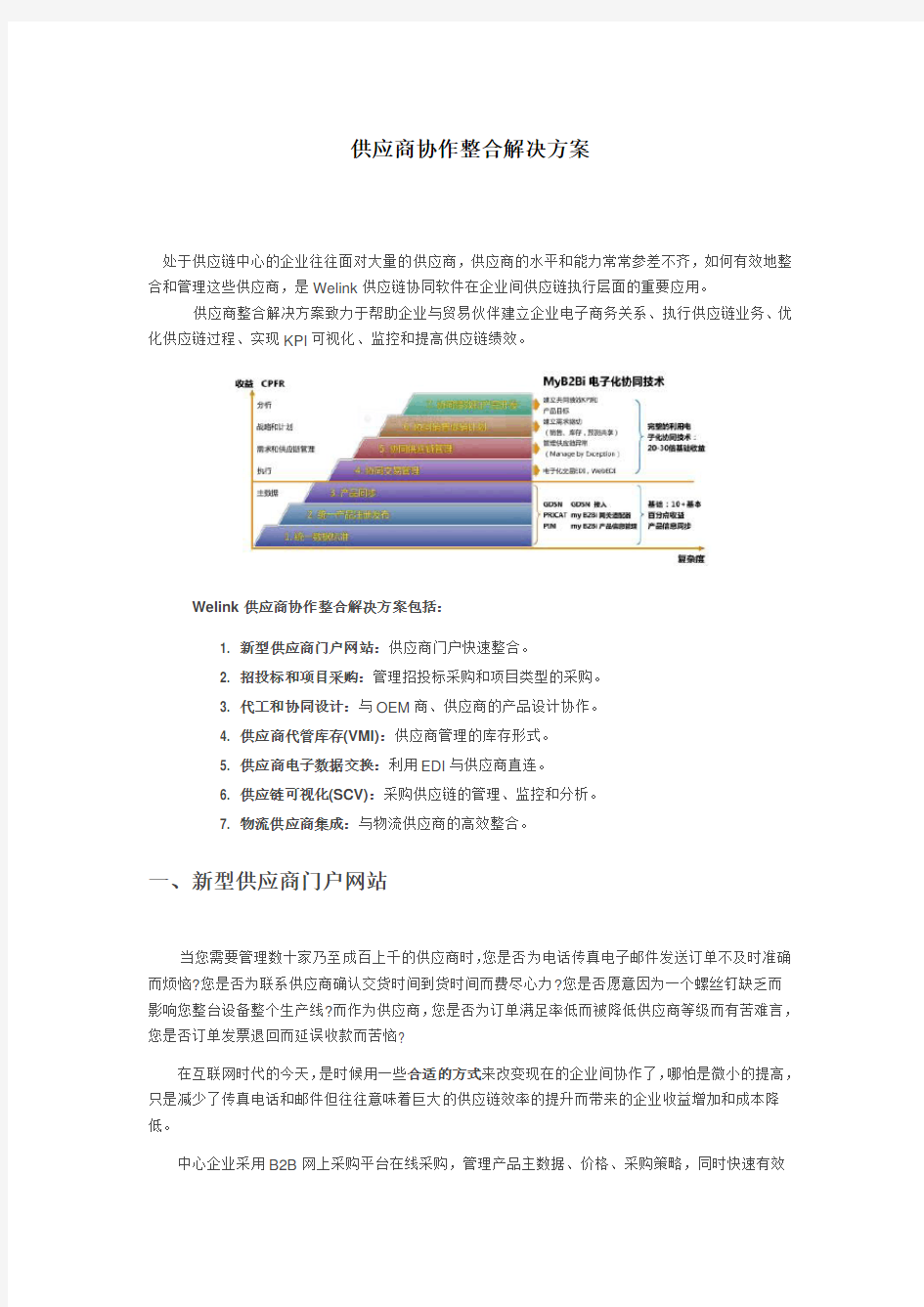 供应商协作整合解决方案