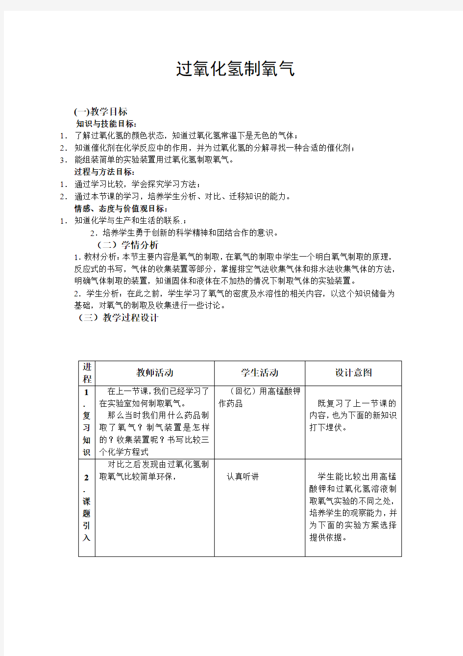 过氧化氢制取氧气的实验