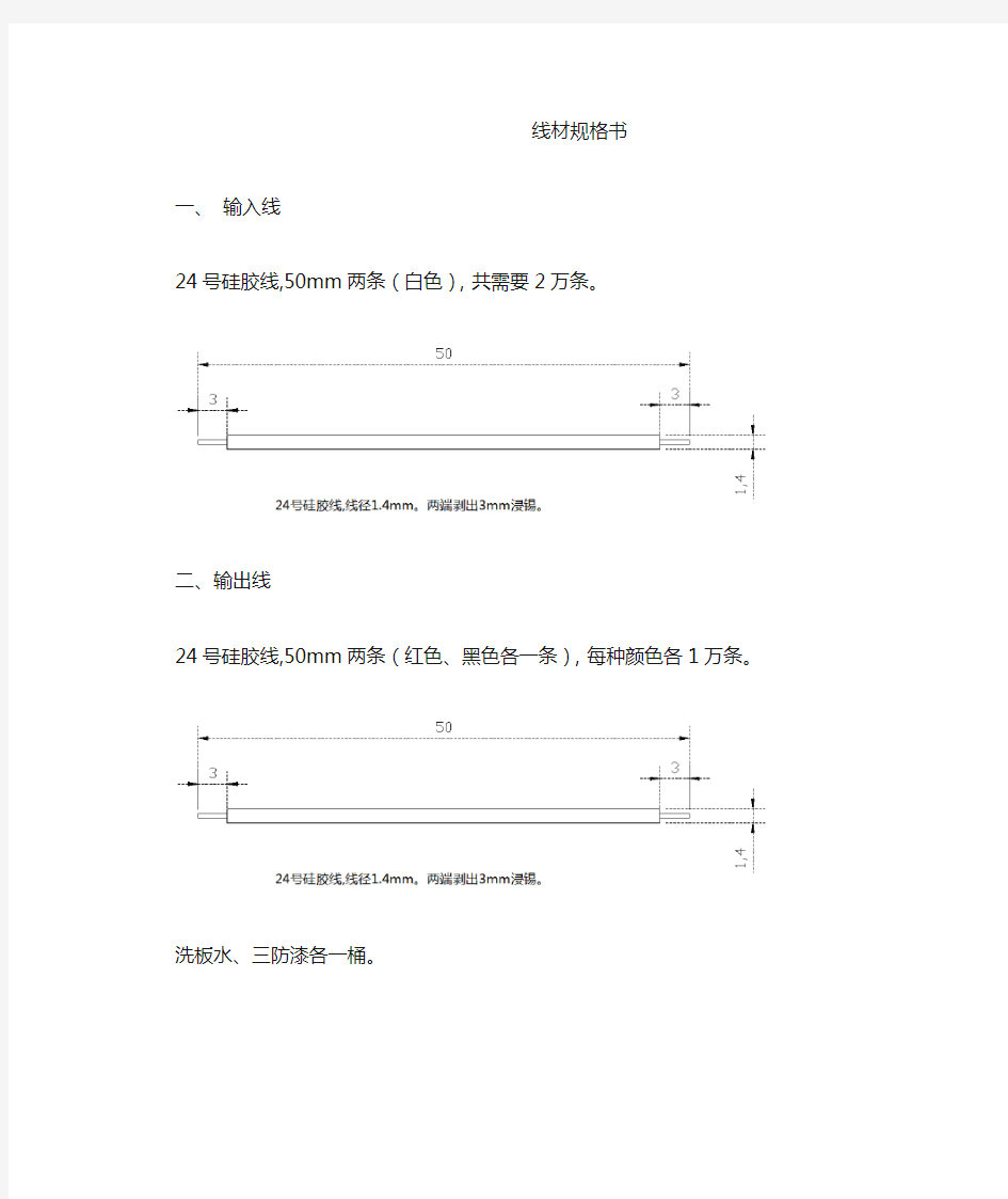 线材规格书