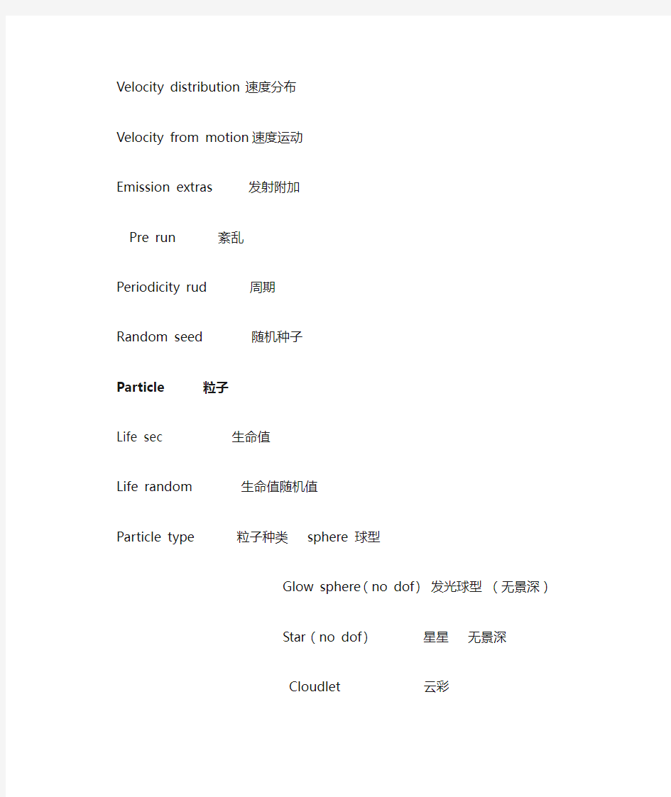 AE插件particular面板中文翻译