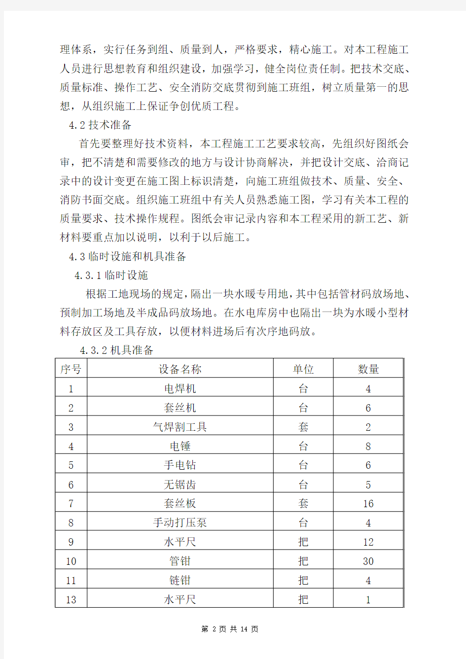 供热管道工程施工方案(修改)