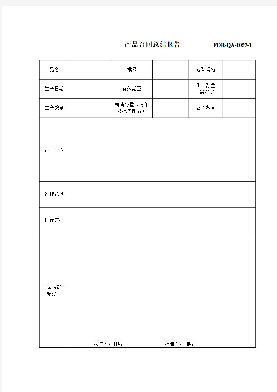 57、产品召回总结报告