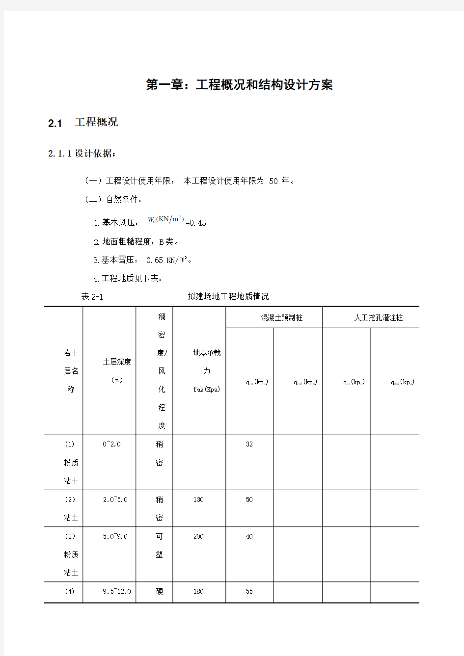 框架结构设计