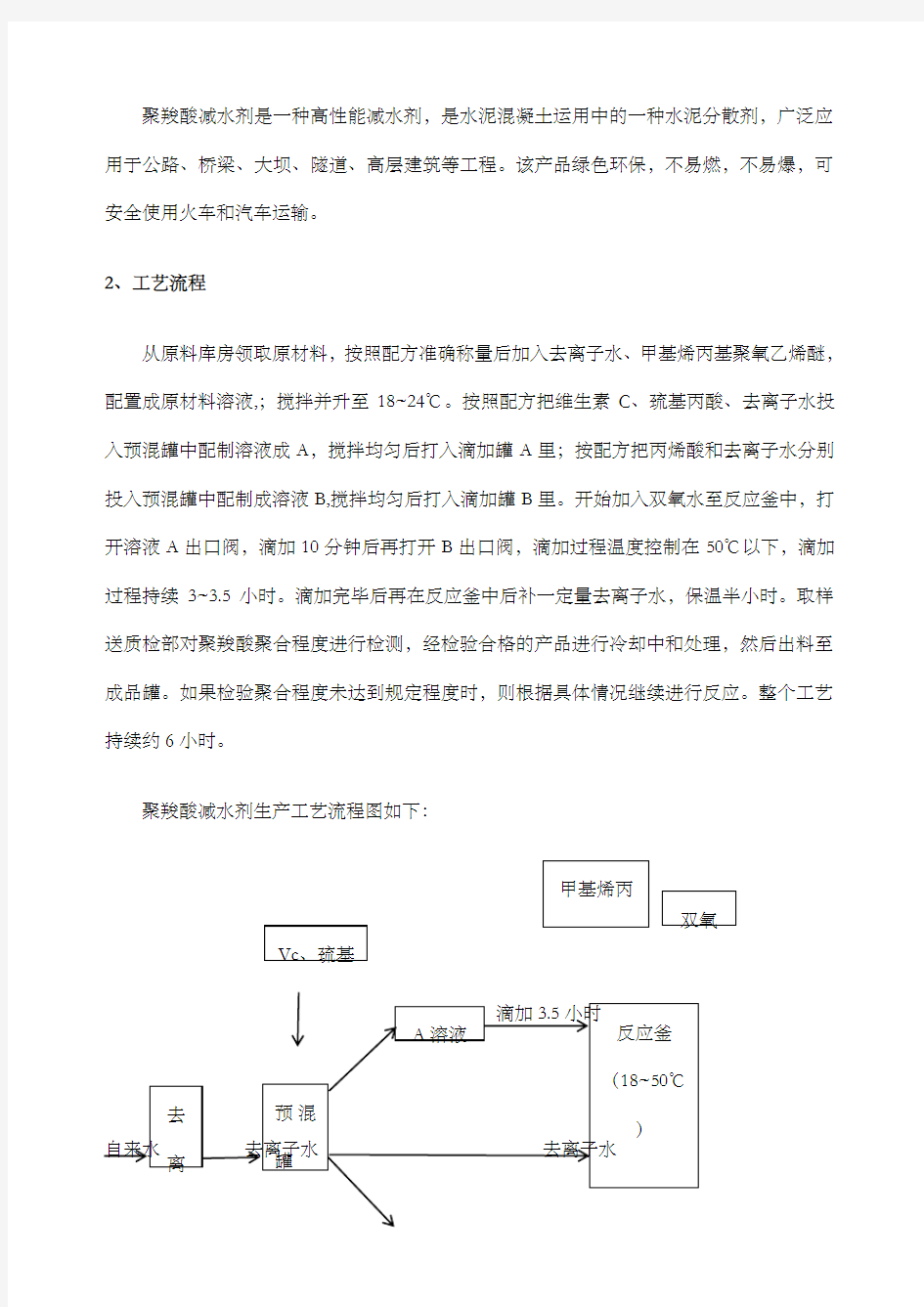 聚羧酸减水剂生产环保说明