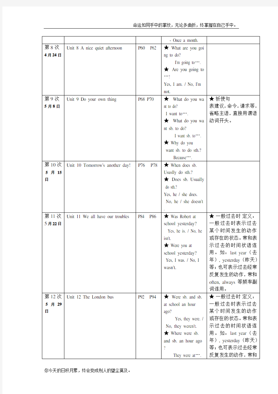 青少版新概念英语2A课程教学计划