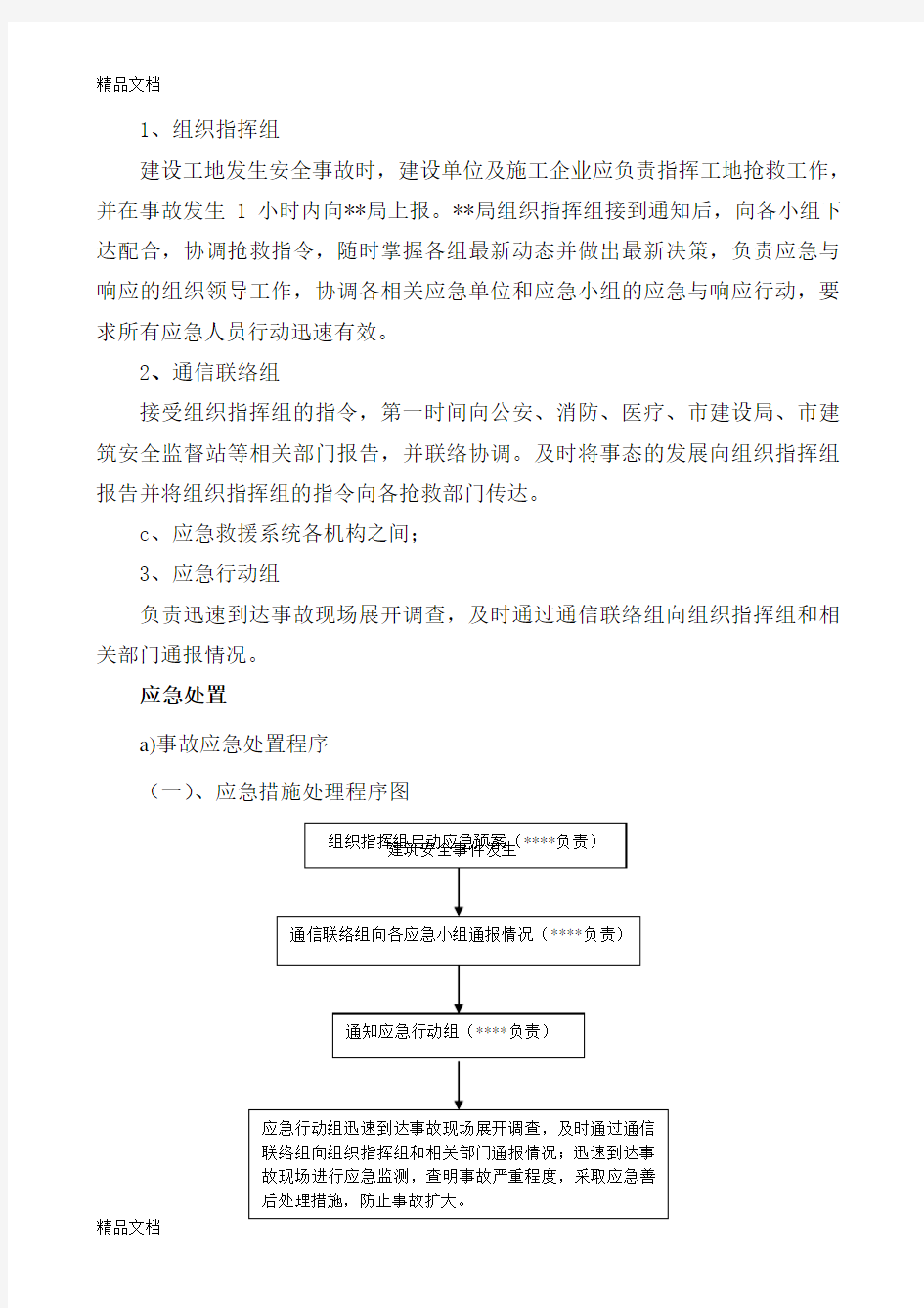 应急预案现场处置方案(汇编)