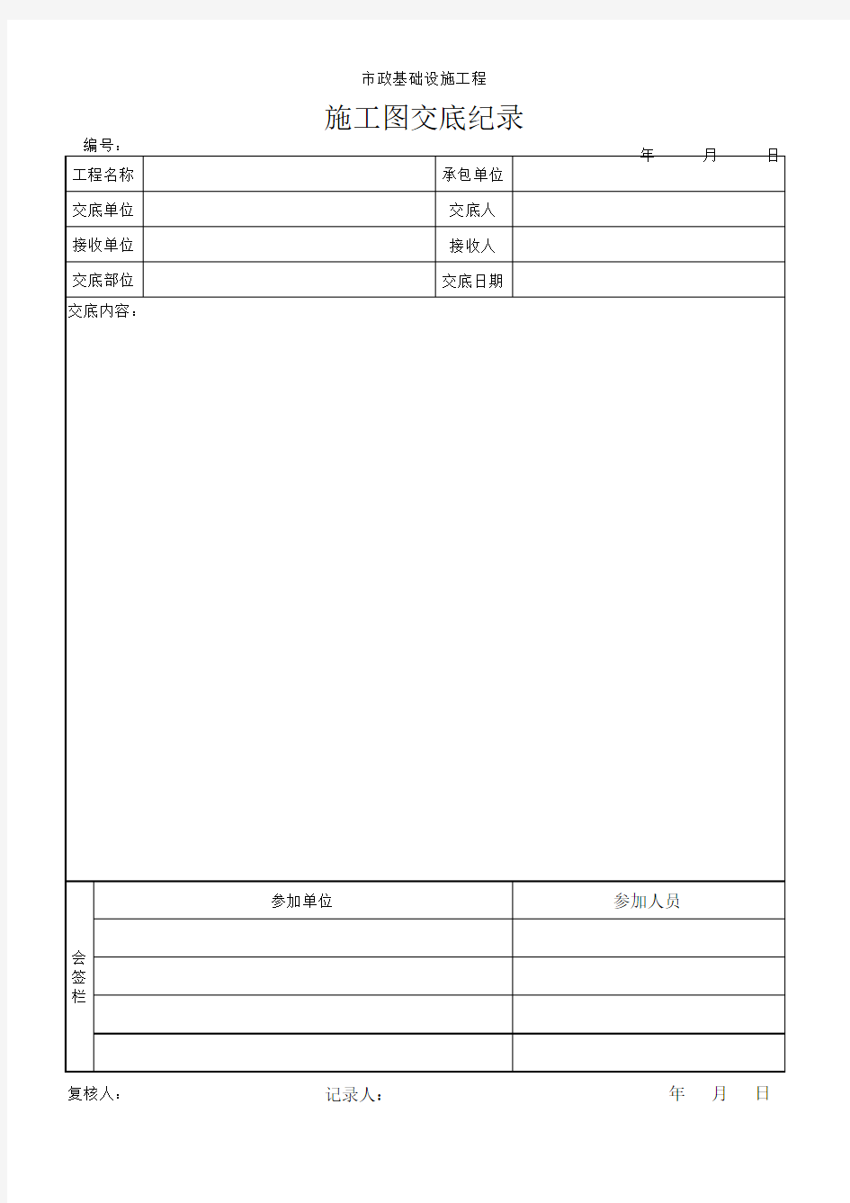 施工图交底记录