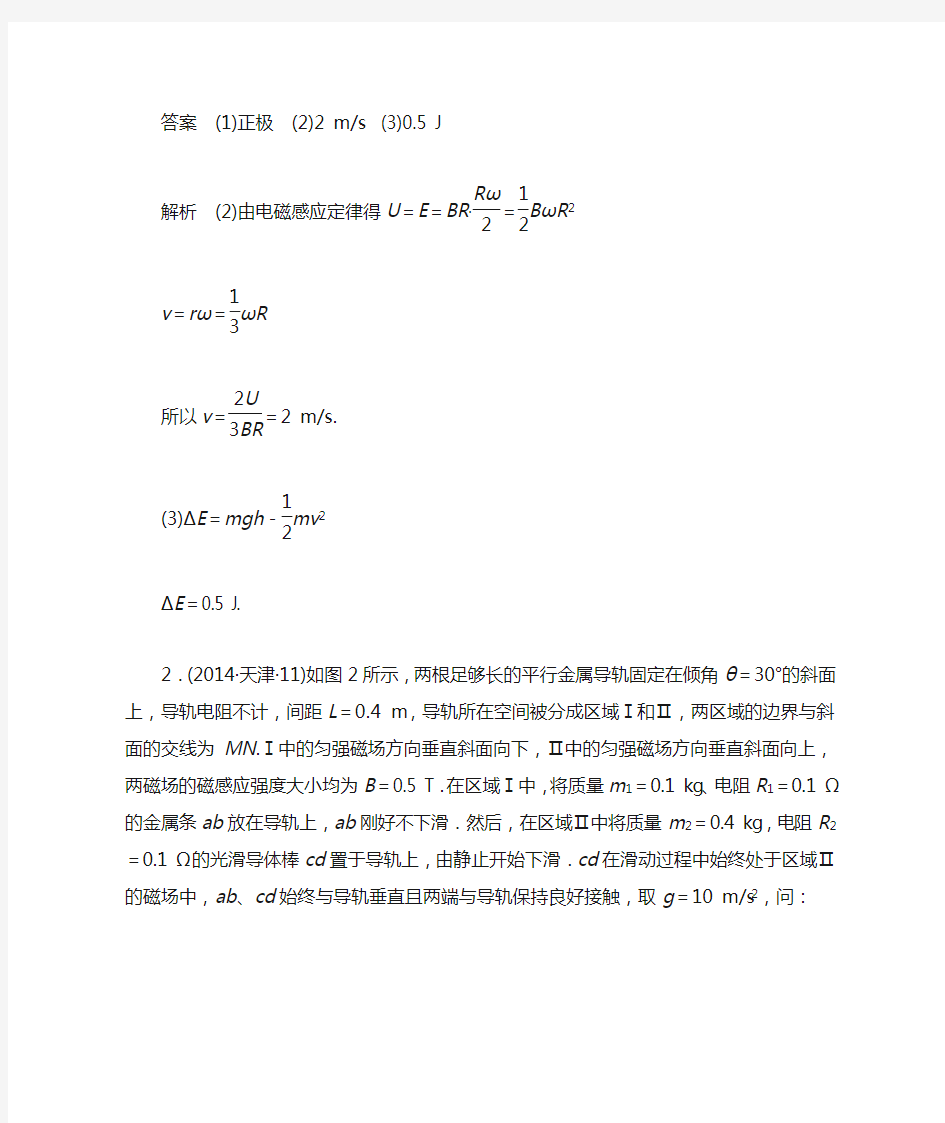 应用动力学和能量观点处理电磁感应问题