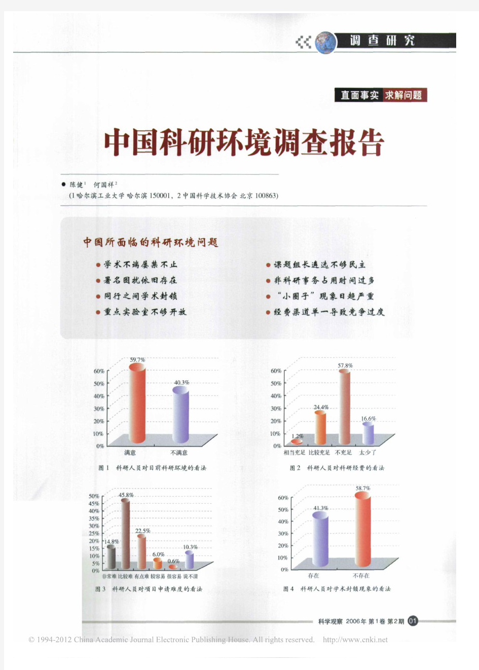 中国科研环境调查报告