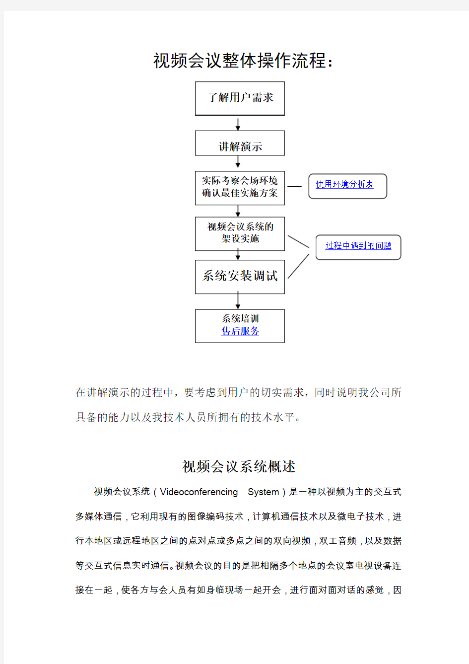 视频会议流程及简介