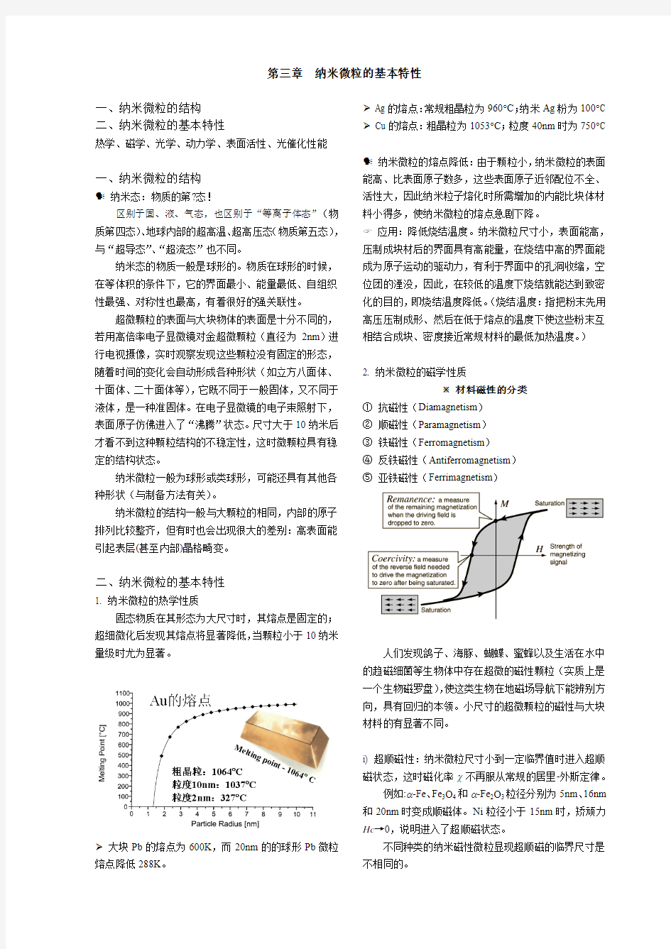 纳米材料与技术- 纳米微粒的基本特性