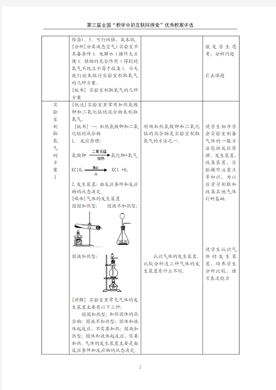 实验室制取氧气的几种方案.(国)doc