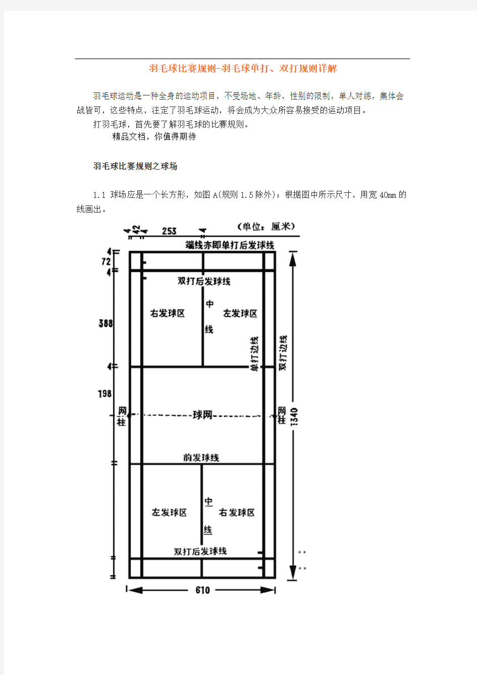 羽毛球比赛规则图解