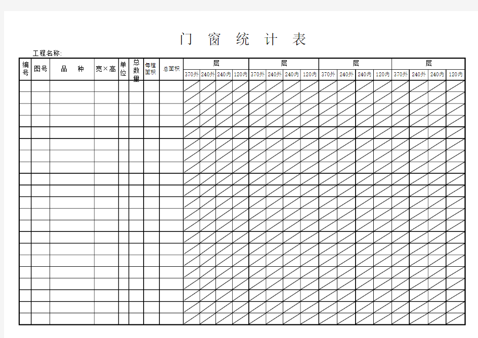 门窗统计表