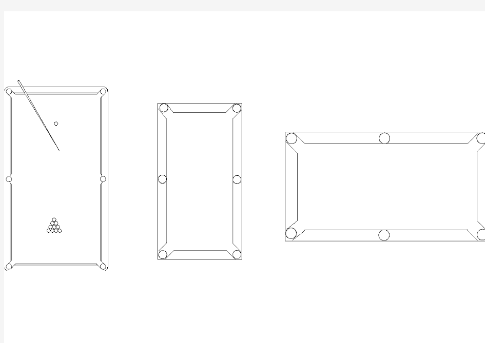 【CAD图纸】装修装饰平面设计图-台球桌(精美图例)