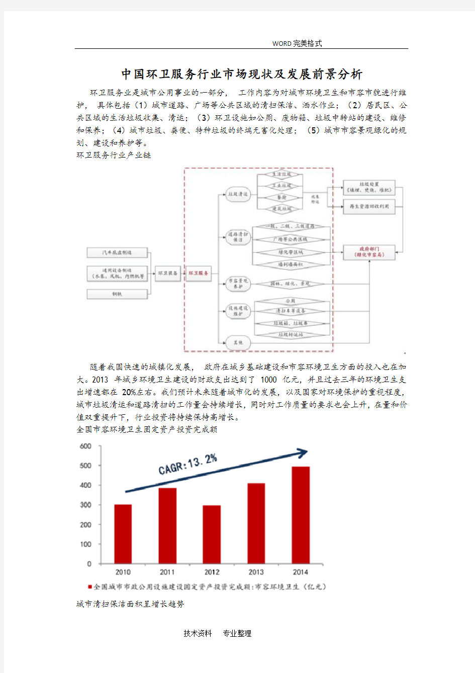 我国环卫服务行业市场现状和发展前景分析范文