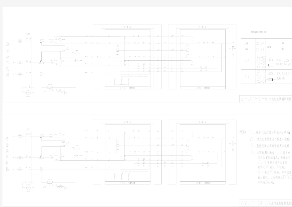 ZYJ7+SH6道岔电路图