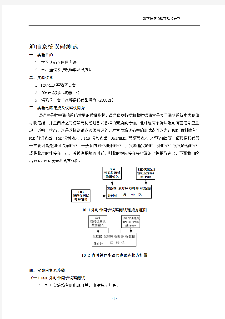 通信系统误码测试