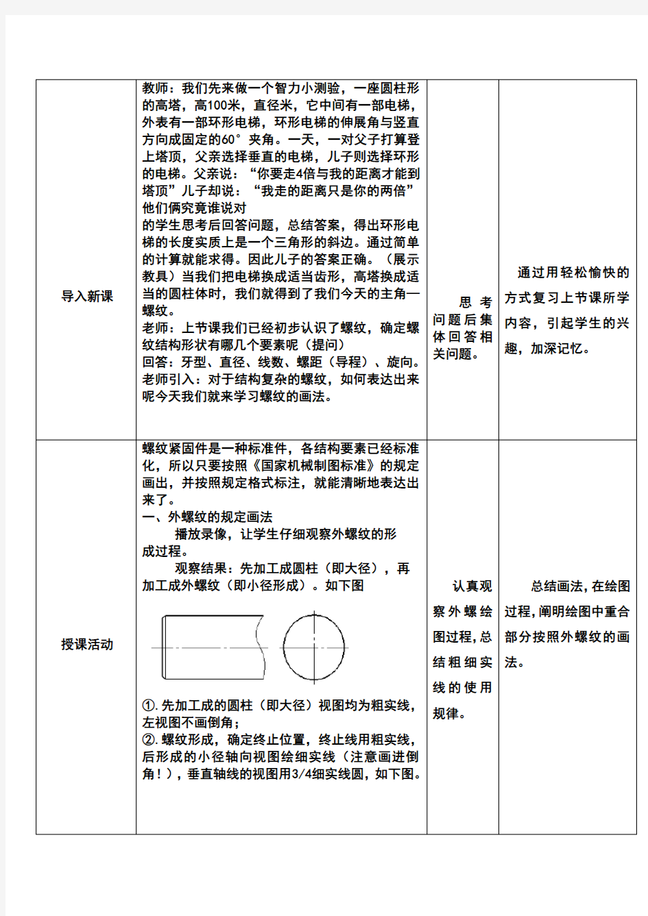 螺纹教学设计