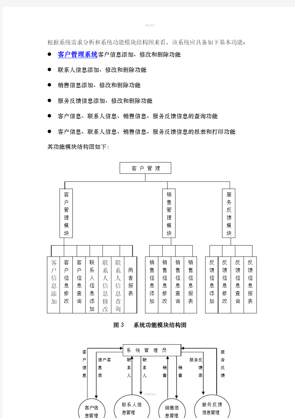 客户关系管理系统功能设计