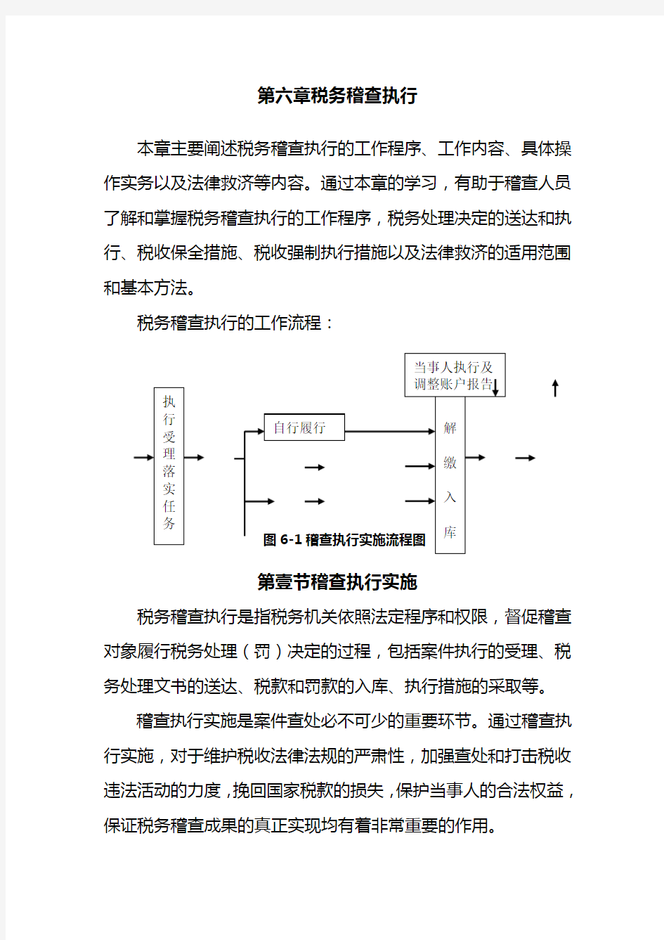 税务规划第六章税务稽查案件执行