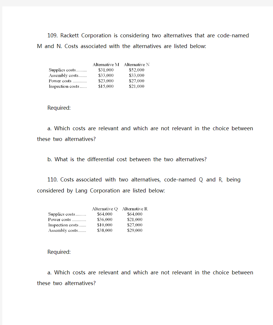 No.1 Solution CPA MA1 练习 No.1