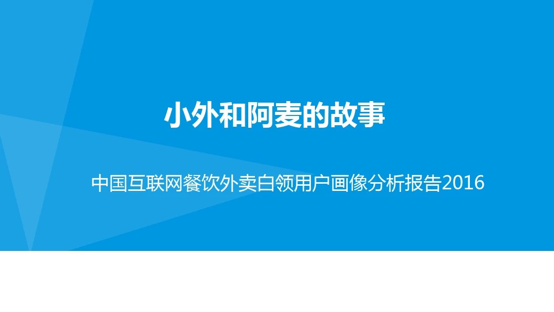 中国互联网餐饮外卖市场白领用户画像分析研究报告