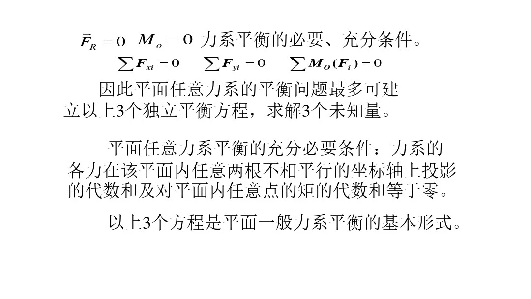 平面力系的平衡